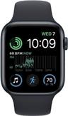 Apple Watch SE 2nd Gen (2022) (GPS) - 32 GB - 40 mm - Mitternacht Aluminiumgehäuse with Mitternacht Kautschuk Sportarmband - Einheitsgröße