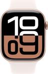 Apple Watch Series 10 (Mobilfunk + GPS) - 64GB - 42 mm - Roségold Aluminiumgehäuse with Hellblassrosa Kautschuk Sportarmband - Einheitsgröße