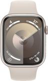 Apple Watch Series 9 (GPS) - 64GB - 45 mm - Polarstern Aluminiumgehäuse with Starlight Kautschuk Sportarmband - Einheitsgröße