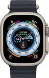 Apple Watch Ultra (Mobilfunk + GPS) - 32 GB - 49 mm - Titan Titangehäuse with Mitternacht Kautschuk Ocean Band - Einheitsgröße
