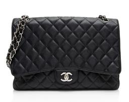Refurbished Chanel Caviar Leather Classic Maxi Single Flap Bag - Reebelo Deutschland