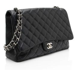 Refurbished Chanel Caviar Leather Classic Maxi Single Flap Bag - Reebelo Deutschland