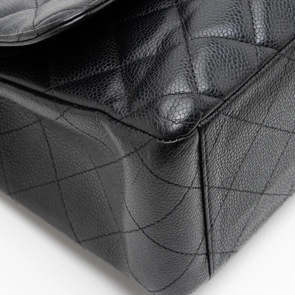 Refurbished Chanel Caviar Leather Classic Maxi Single Flap Bag - Reebelo Deutschland