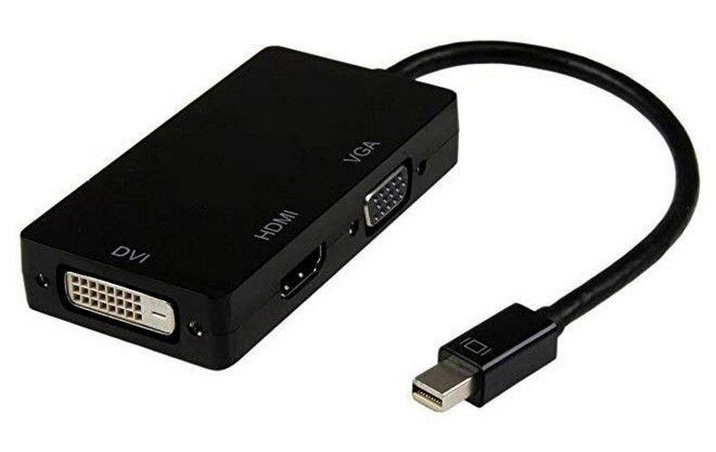 Refurbished 8ware 3 in1 Thunderbolt Mini DP DisplayPort auf HDMI DVI VGA Hub Adapter Konverter Kabel für MacBook Air Mac Mini Microsoft Surface Pro 3/4/5 - Reebelo Deutschland