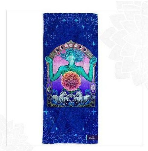 Refurbished SACRED WOMAN BEACH TOWEL unisex Eco-friendly beach gym camping towel sand free galaxy art made from recycled plastic bottles - Reebelo Deutschland